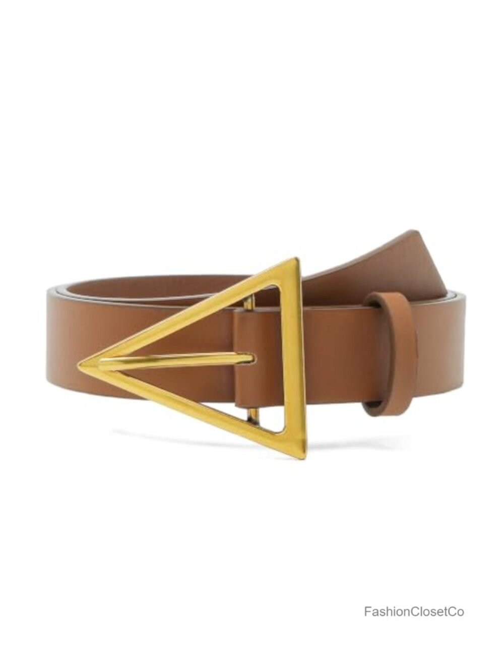 Faux Leather Triangle Buckle Waist Belt for Jeans Dresses